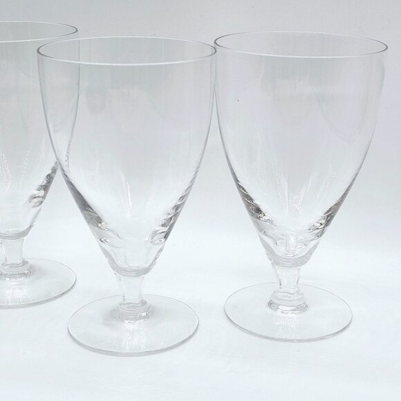 Fostoria Puritan crystal Ice Tea Glasses 6" set-3 midcentury modern minimalist - Picture 5 of 9